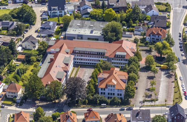 Aerial view, Hubertus-Schwartz-Berufskolleg, secondary school, Europaschule, Hattruper Weg, Soest,