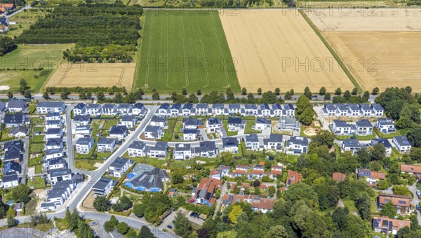 Aerial view, new development area Am Walzwerk, Bergenring, Soest, Soester Börde, North