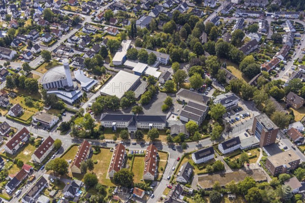 Aerial view, Bonifatiusschule, sports hall Bonifatiusschule Platte Heide, community primary school