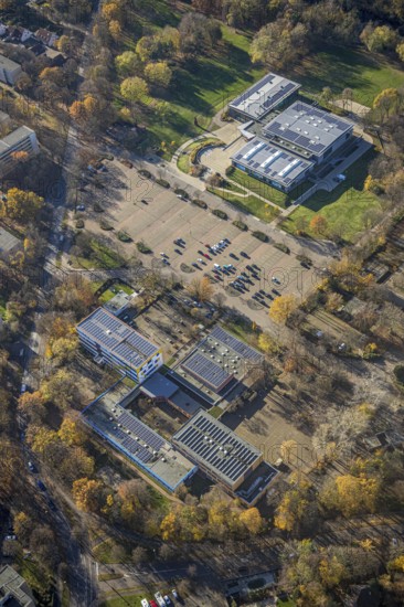 Aerial view, ENNI Sportpark Rheinkamp, multifunctional arena, Gymnasium Rheinkamp, Rheinkamp-Mitte,