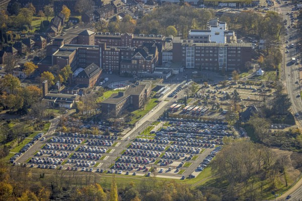 Aerial view, Bethanien Mörs Hospital Foundation, Mörs, Mörs, Ruhr area, North Rhine-Westphalia,