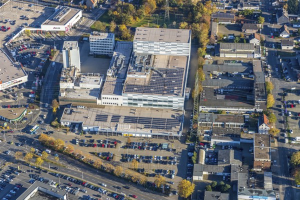 Aerial view, On Saturday the largest Aldi in the world opened in Mülheim on Dümptener