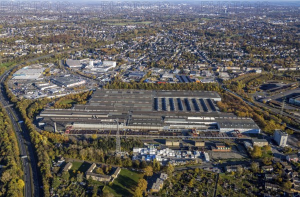 Aerial view, factory site Vallourec Germany steel manufacturer, Dümpten - West, Mülheim an der