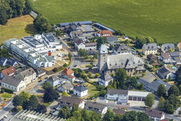 Aerial photo, construction site, Heidestrasse development area, Menden, Sauerland, Märkischer
