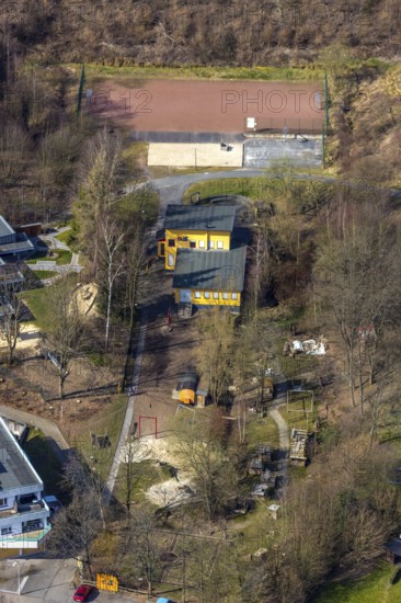 Aerial photo, AKI children's and youth centre, Meschede, Sauerland, North Rhine-Westphalia,