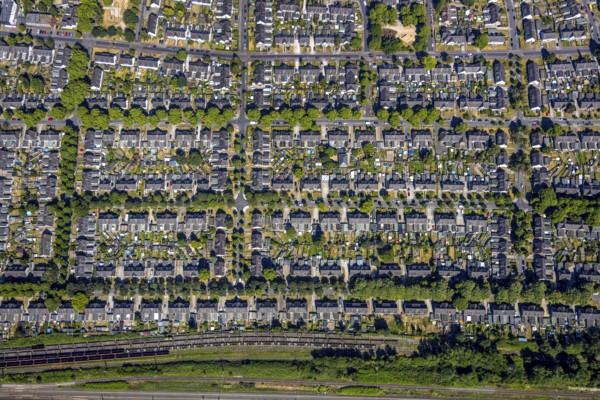 Aerial photograph, miners' housing estate Moseler Straße, Lippestraße, Marienburger Straße,