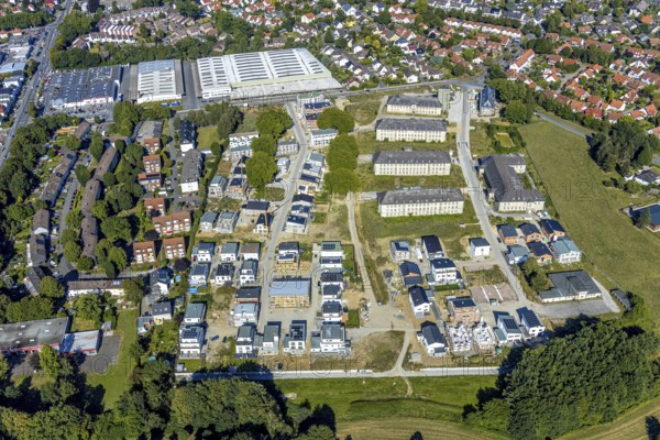 Aerial photograph, Adam Quartier Soest in the Belgian Quarter, Belgian Quarter on the site of the