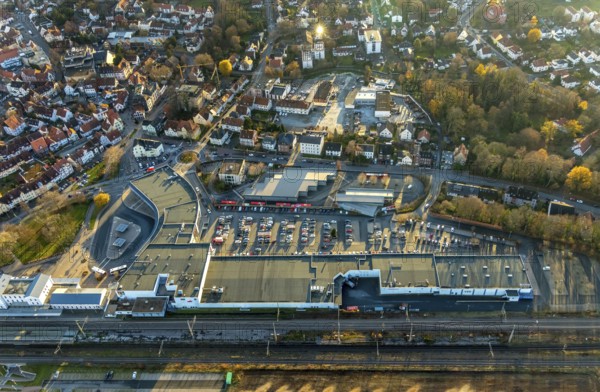 Aerial view, City Center shopping centre, Am Bahnhof, Soest, Soester Börde, North Rhine-Westphalia,
