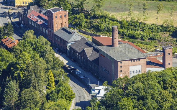 Aerial view, former Alte Haase colliery, Malakowturm, Hattinger Straße, Hattingen, Ruhr area, North