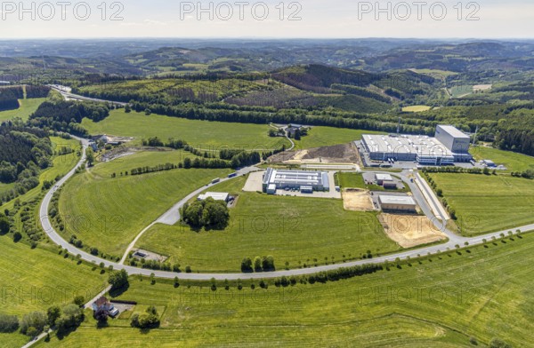 Aerial view, Grünewald industrial estate, OTTO FUCHS Surface Technology GmbH & Co. KG,