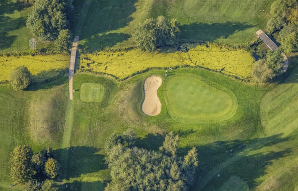 Aerial view, golf course, GolfClub Lippstadt, Lippstadt, Soest district, North Rhine-Westphalia,