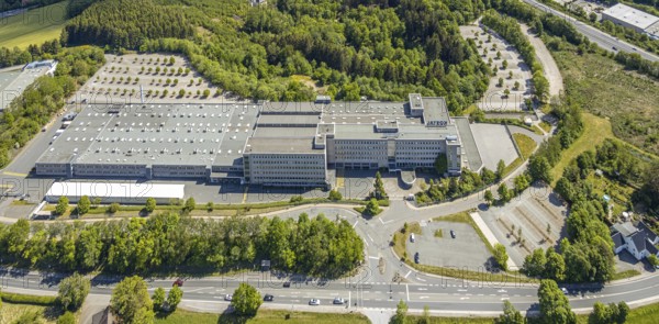 Aerial view, Leopold Kostal GmbH & Co. KG, An der Bellmerei, motorway A45, Lüdenscheid, Märkischer
