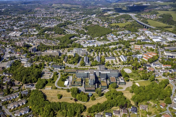 Aerial view, Klinikum Lüdenscheid - Märkische Kliniken GmbH, Lüdenscheid, Märkischer Kreis,