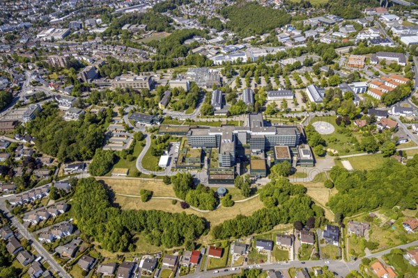 Aerial view, Klinikum Lüdenscheid - Märkische Kliniken GmbH, Lüdenscheid, Märkischer Kreis,