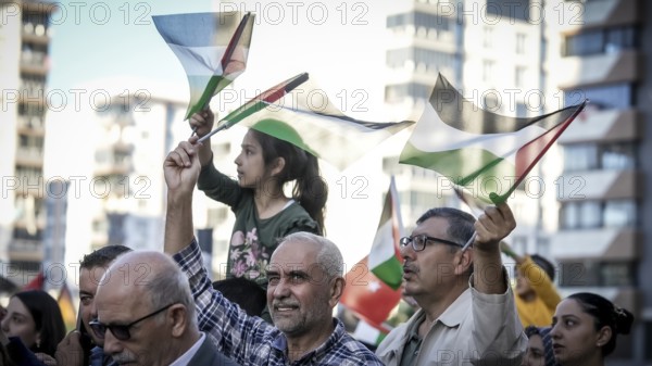 Gaziantep, Türkiye – October 11, 2025: Thousands of Turkish citizens take part in a large