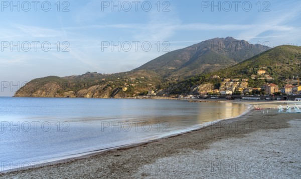 Scenery around Levanto, a small town at a coastal area in the province of La Spezia in Liguria,