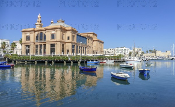 Scenery around the Teatro Margherita in Bari, the capital city of the Apulia region in Southern