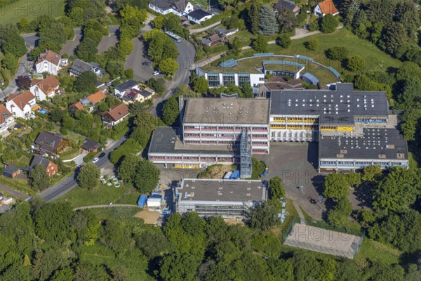Aerial photo, comprehensive school Eilpe Hagen, Hagen, Ruhr area, North Rhine-Westphalia, Germany,