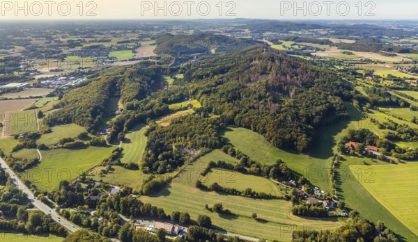Aerial photo, Teutoburg Forest, Große Egge, Hermannsweg, Halle, East Westphalia-Lippe, OWL, North