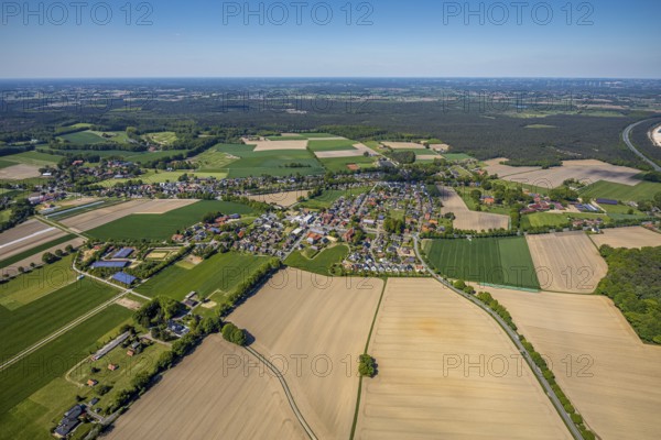 Aerial view, aerial view Lavesum, Haltern am See, Münsterland, Ruhr area, North Rhine-Westphalia,