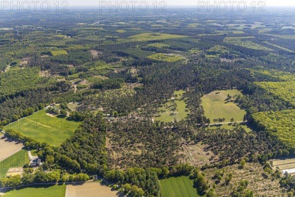 Aerial photo, nature wildlife park Granat, Haltern am See, Münsterland, Ruhr area, North