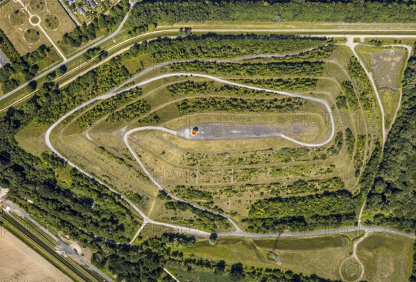 Aerial photograph, Kissinger Höhe spoil tip, Humbert spoil tip, former Heinrich-Robert East