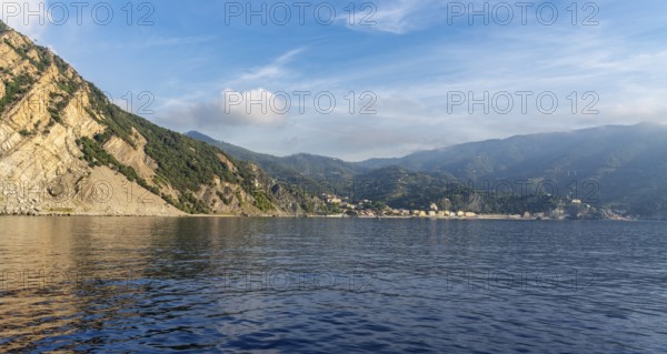 Scenery around a coastal area named Cinque Terre in Liguria, located in the northwest of Italy at