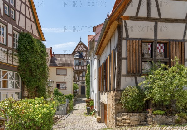 Sunny impression of Bad Wimpfen, a historic spa town in the district of Heilbronn in Southern