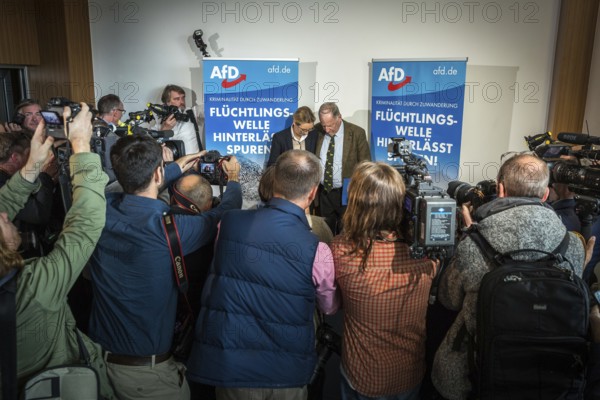 DEU Germany Germany Berlin AFD press conference on immigration and crime with Alice Weidel and