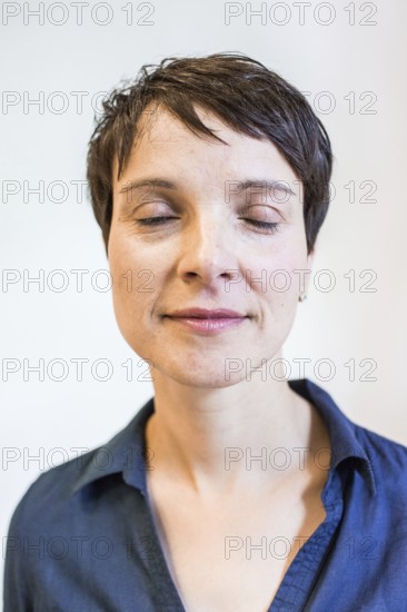 DEU Germany Germany Leipzig Portrait of the Federal Chairwoman of the AFD, Alternative for Germany,