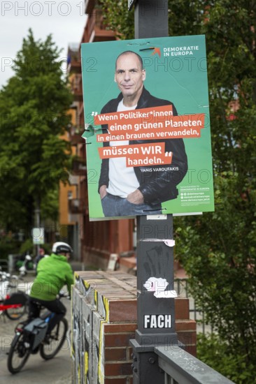 DEU Germany Germany Berlin A poster of the Democracy for Europe party with top candidate Yanis