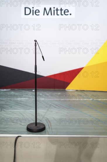 DEU Germany Germany Berlin Set-up for the election evening in the CDU's Konrad Adenauer House. View