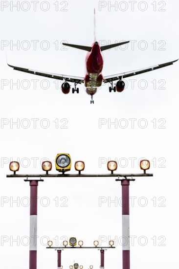 DEU Germany Germany Berlin Landing approach of an Air Berlin aircraft at Tegel Airport. The airline