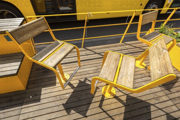 DEU Germany Germany Berlin The redesigned Bergmannstrasse with quiet zones and parklets