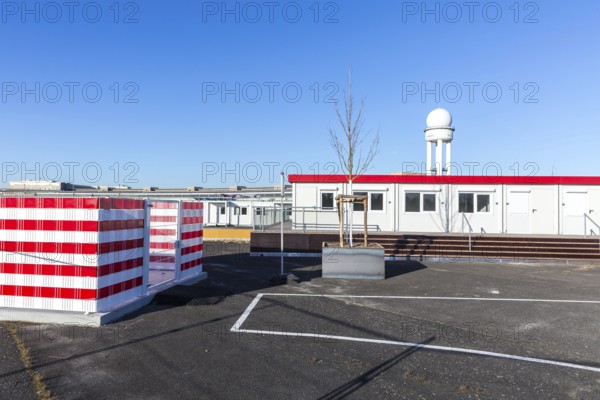 DEU Germany Germany Berlin A newly designed container village for refugees, the 'Tempohome', at the