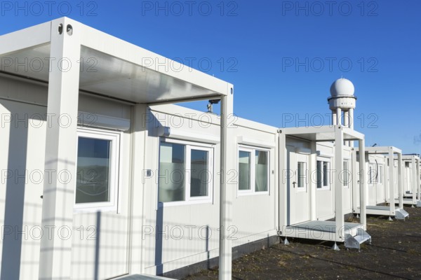 DEU Germany Germany Berlin A newly designed container village for refugees, the 'Tempohome', at the