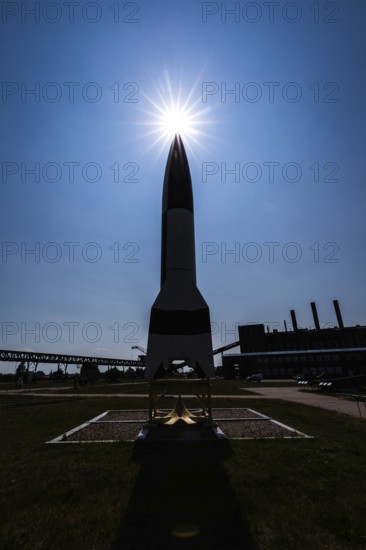 DEU Germany Germany Peenemünde A replica of the V2 rocket on the former production site by the