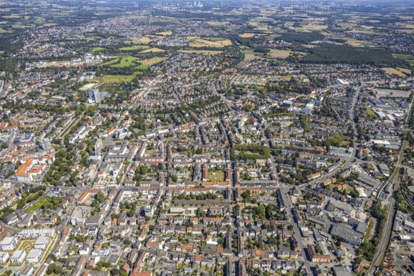 Aerial view, Hamm-Mitte, southern centre with Goethestraße, Hamm, Ruhr area, North