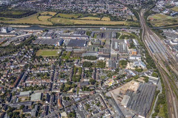 Aerial view, former Thyssen site and new district centre on Wilhelmstraße, Hamm, Ruhr area, North