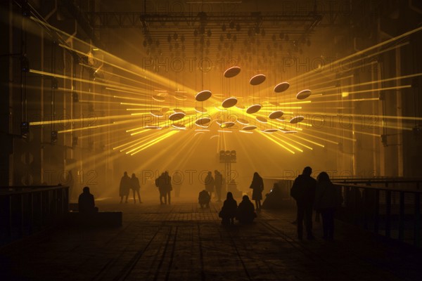 DEU Germany Germany Berlin The light installation SKALAR by Christoph Bauder and Kangding Ray at