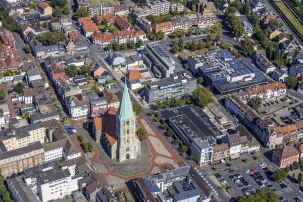 Aerial view, construction site, new building, Press House Westfälischer Anzeiger, Radio Lippewelle,
