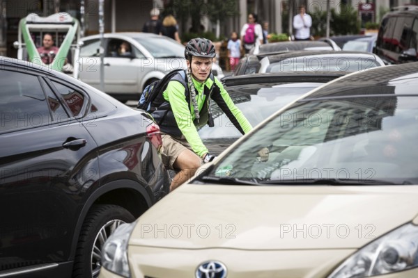 DEU Germany Germany Berlin scene with cyclists in the capital.cyclists and motorists get in each