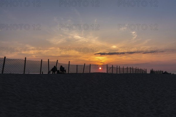 DEU Germany Germany Warnemünde Scene on the beach of Warnemünde with a large harbour for cruise