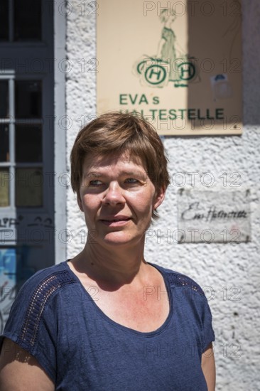 DEU Germany Germany Berlin Homeless woman meet at Eva's Haltestelle, a drop-in centre for those in