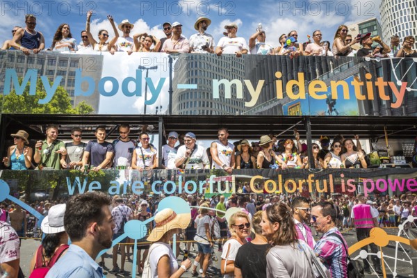 DEU Germany Germany Berlin Scenes of the Christopher Street Day CSD on a hot Saturday . The Siemens