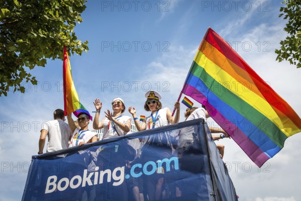 DEU Germany Germany Berlin Scenes of the Christopher Street Day CSD on a hot Saturday . The car