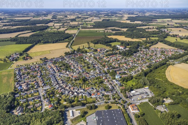 Aerial view, Kötterberg housing estate, Münsterstraße business location, Warendorfer Straße -