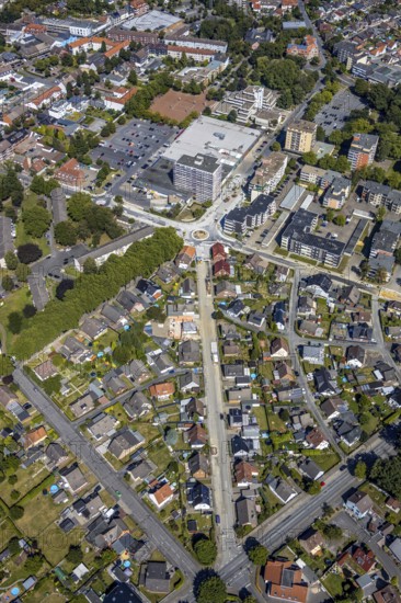 Aerial view, road construction, Baumerstrasse, Rautensteinstrasse, Friedrich-Ebert-Strasse,