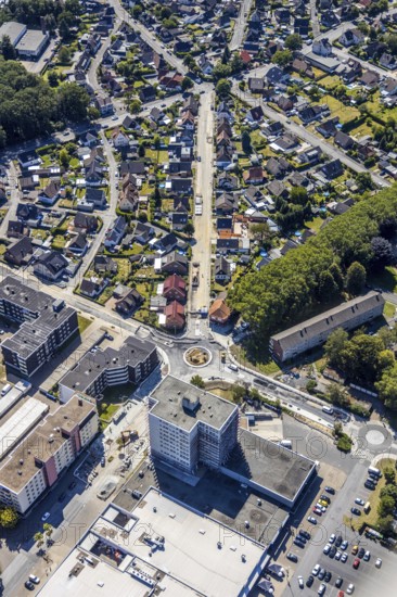 Aerial view, road construction, Baumerstrasse, Rautensteinstrasse, Friedrich-Ebert-Strasse,