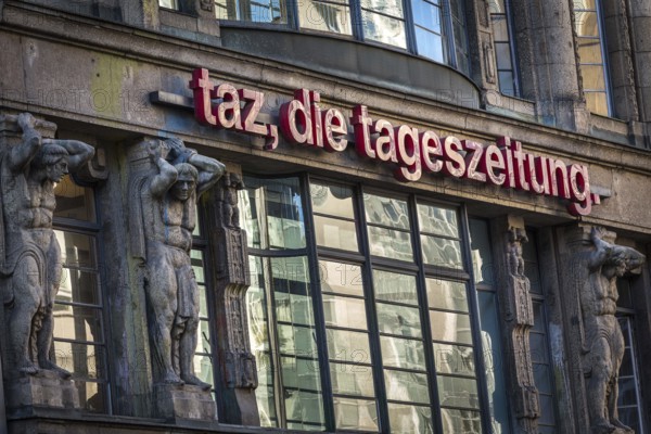 DEU Germany Germany Berlin The dismantling of the TAZ lettering on the old TAZ building on